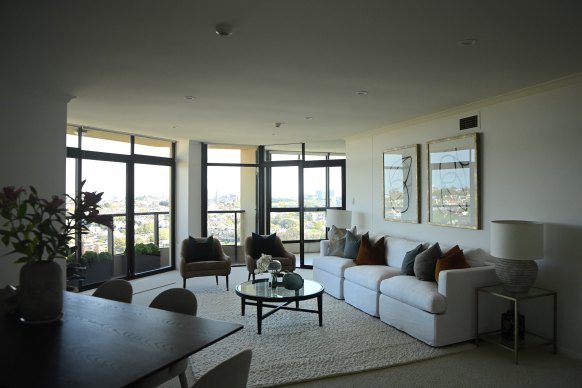 The interior of the Edgecliff penthouse apartment that once belonged to Melissa Caddick..