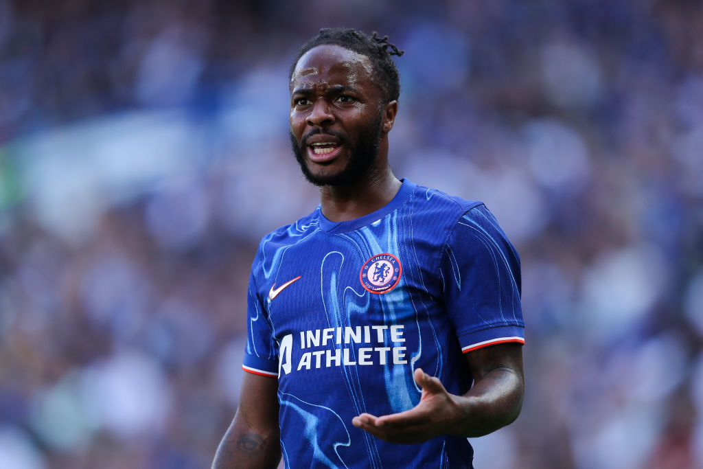 Raheem Sterling pictured playing for Chelsea in August 2024